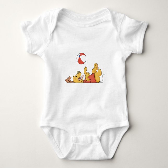 Hunde spielen mit Kugelschreibern und Geschenken Baby Strampler (Vorderseite)