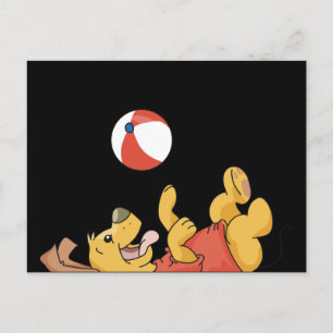 Hunde spielen mit Kugelschreibern und Geschenken Postkarte