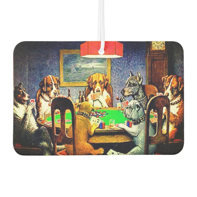 Hunde spielen Poker Autolufterfrischer (Vorderseite)