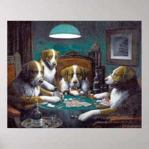 Hunde spielen Poker Cassius Marcellus Coolidge 189 Poster