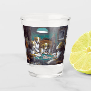 Hunde spielen Poker Cassius Marcellus Coolidge 189 Schnapsglas