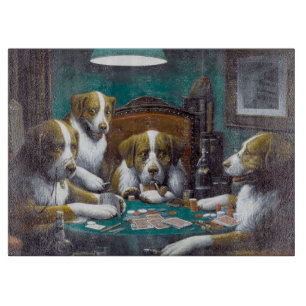 Hunde spielen Poker Cassius Marcellus Coolidge 189 Schneidebrett