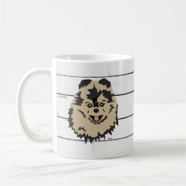 Hunde Spitz Malerei Shiplap Kaffee Tasse