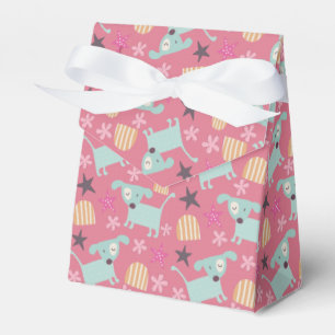 Hunde, Sterne und Blume Geschenkschachtel