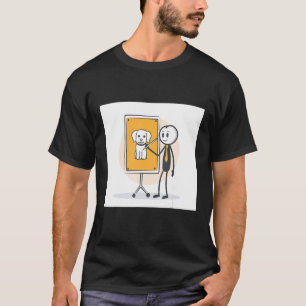 Hunde Strichmännchen Zeichnend Hund T-Shirt