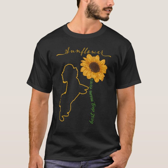Hunde Sunshine Hunde Sonnenblumen Dogama Positives T-Shirt (Vorderseite)