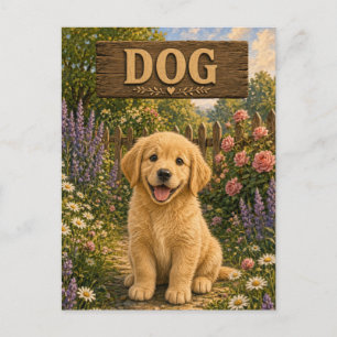 Hunde süßes Baby-Geschichtenbuch Kinderzimmer Tier Postkarte