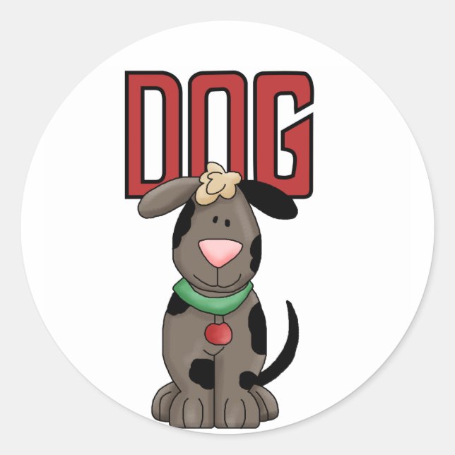 Hunde T - Shirt und Geschenke Runder Aufkleber (Vorderseite)