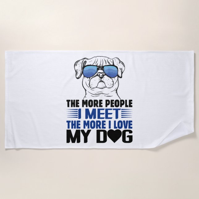 Hunde T Shirts Hund T Shirts Custom Hundeshirt Strandtuch (Vorderseite)
