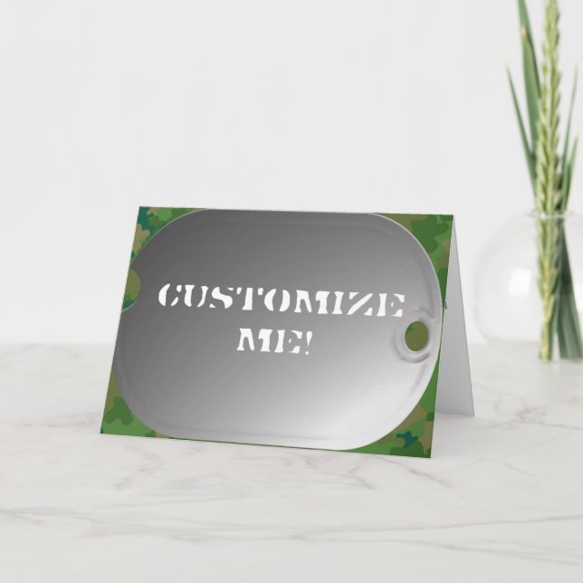 Hunde-Tag-Camouflage Karte (Vorderseite)