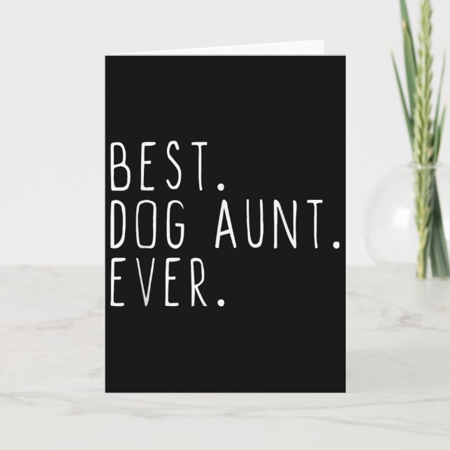 Hunde-Tante immer süß lustig  Karte (Vorderseite)