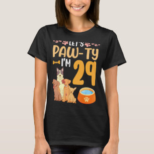 Hunde tanzen zusammen Mein Geburtstag Let's Pawty T-Shirt