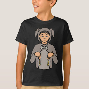 Hunde Tier ASL Handgesture Tod Hörverlust im Krieg T-Shirt