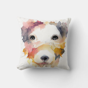 Hunde Tier Natur Aquarellmalerei Kissen