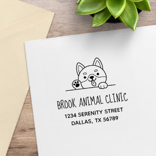 Hunde tierärztliche Tierklinik Gummistempel