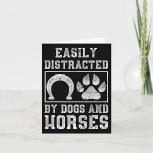 Hunde Tiere Reiten Pferdereiten Geschenk Karte