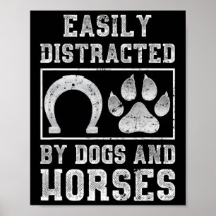Hunde Tiere Reiten Pferdereiten Geschenk Poster
