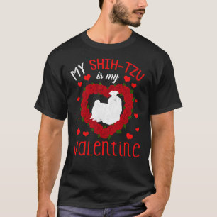 Hunde Tierherzen Tag Shih Tzu Mein Valentinstag T-Shirt