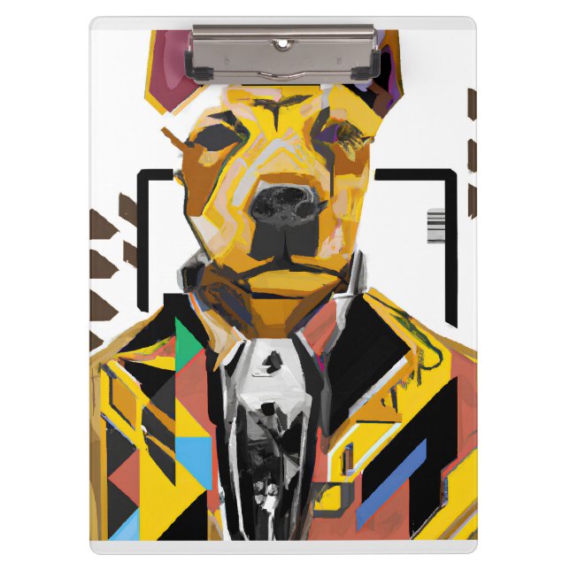 Hunde tragen einen Anzug: Digitale Kunst Klemmbrett (Vorderseite)