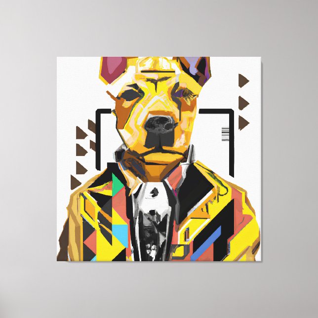 Hunde tragen einen Anzug: Digitale Kunst Leinwanddruck (Vorderseite)