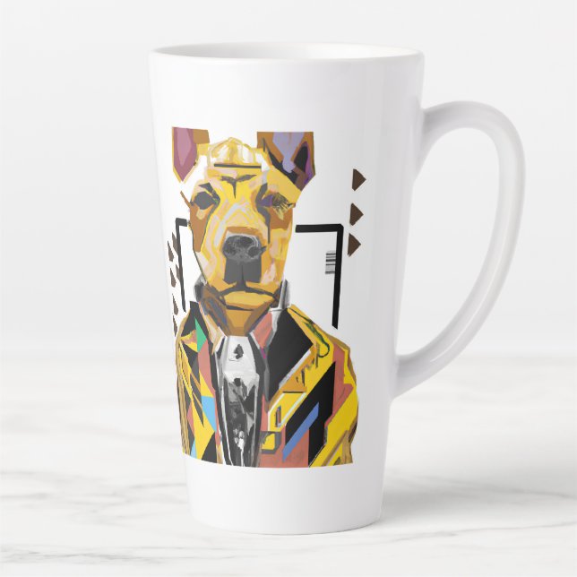Hunde tragen einen Anzug: Digitale Kunst Milchtasse (Rechts)