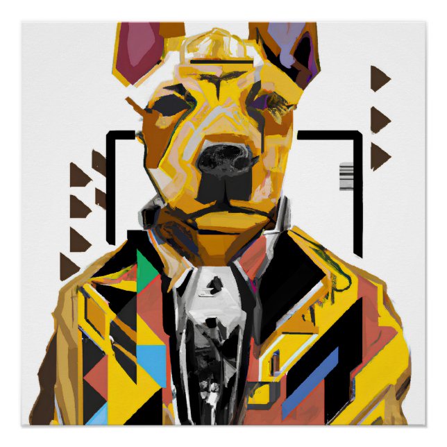 Hunde tragen einen Anzug: Digitale Kunst Poster (Vorderseite)