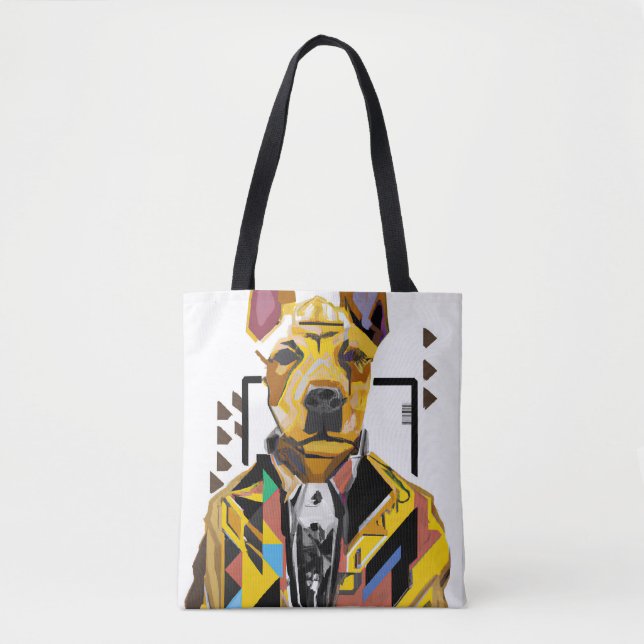 Hunde tragen einen Anzug: Digitale Kunst Tasche (Vorderseite)