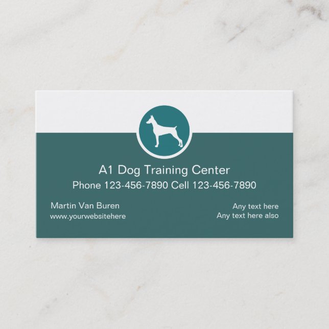 Hunde Training Business Cards Visitenkarte (Vorderseite)