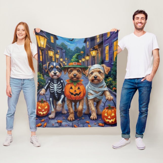 Hunde-Trick-oder-Treating Halloween-Kostüme Fleecedecke (Beispiel)