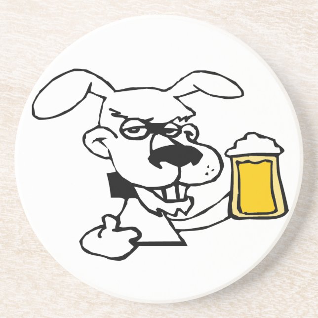 Hunde trinken Bier Untersetzer (Vorne)
