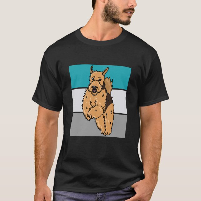Hunde Typ Lieben Airedale Terrier T-Shirt (Vorderseite)