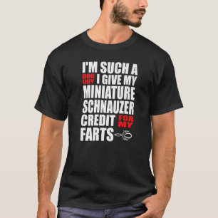 Hunde-Typ Miniature Schnauzer Furz-Witz für Männer T-Shirt