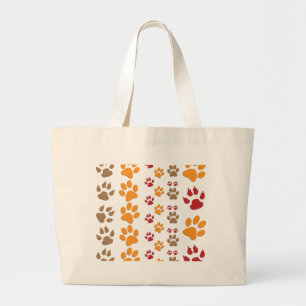 Hunde-u. Katzen-Tatzendrucke entwerfen ~ editable Jumbo Stoffbeutel