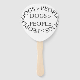 Hunde über Menschen – Lustiger Hunde-ZitatSatz von Fächer