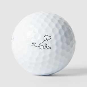 Hunde Umriss Herz Design Hunde Liebhaber Tierelter Golfball
