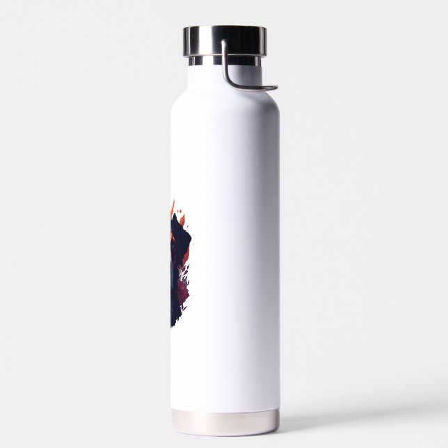 Hunde und Blume Trinkflasche (Links)
