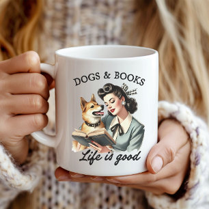 Hunde und Buchliebhaber Kaffeepause Tasse