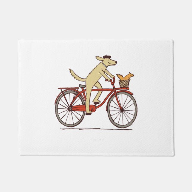 Hunde und Eichhörnchen sind Freunde, die Tierkunst Fußmatte (Vorderseite)