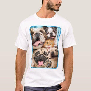 Hunde und ein Foto der Katzengruppe T-Shirt