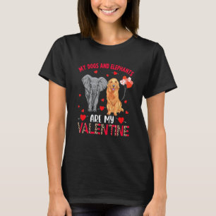 Hunde und Elefanten sind mein Valentins Golden Ret T-Shirt