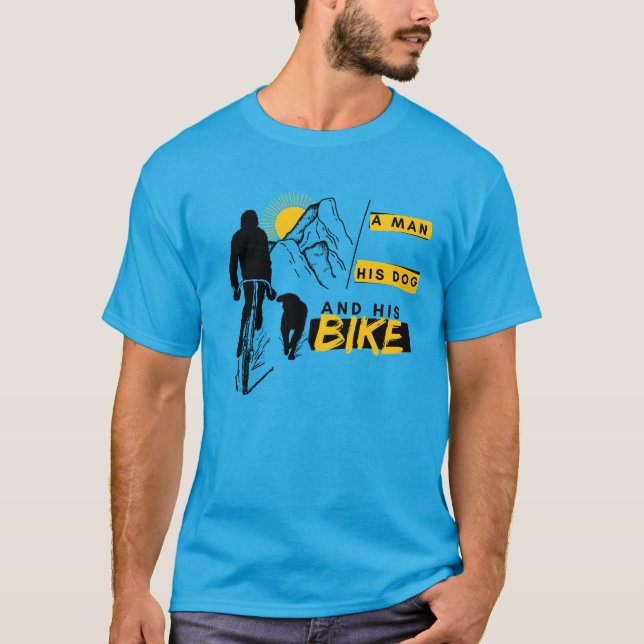Hunde und Fahrrad im Freien T-Shirt (Vorderseite)
