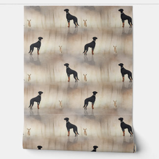 Hunde- und Hirsch-Wallpaper Tapete