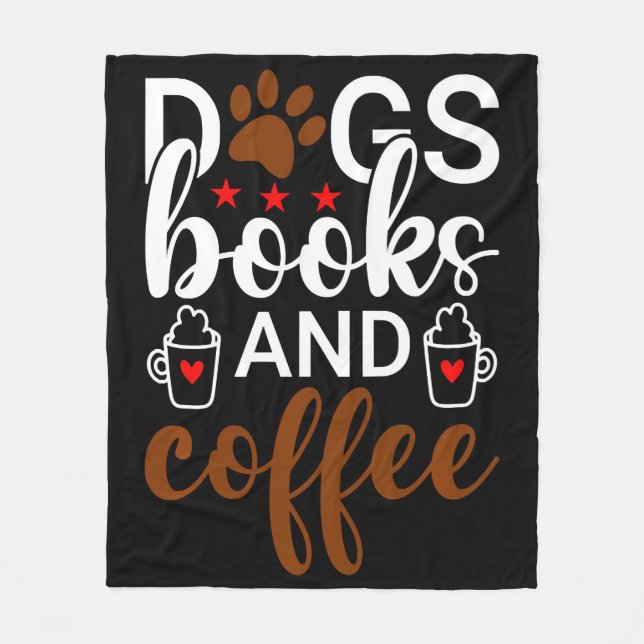 Hunde und Kaffee Fleecedecke (Vorderseite)