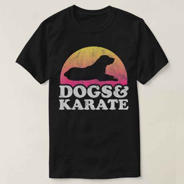 Hunde und Karate Männer oder Frauen Hunde T-Shirt (Design vorne)