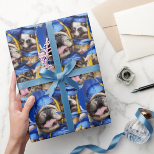 Hunde- und Katzen-Absolventen im Fotobooth Geschenkpapier