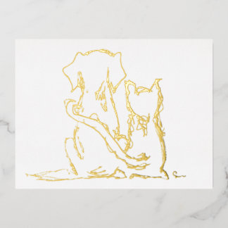 Hunde und Katzen beste Freunde Folien Feiertagspostkarte