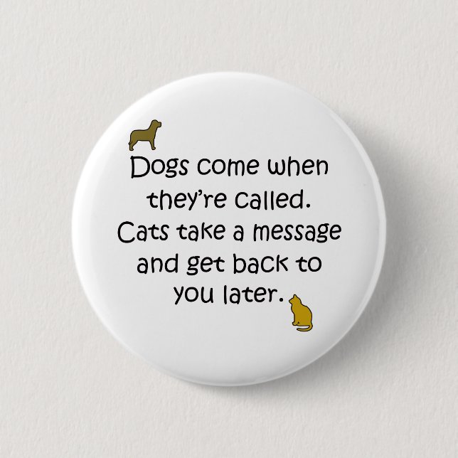 Hunde und Katzen Button (Vorderseite)