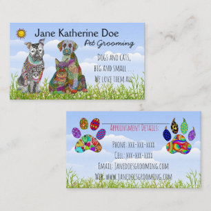Hunde und Katzen, die Visitenkarten für die Aufzuc Visitenkarte
