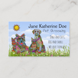 Hunde und Katzen, die Visitenkarten für die Aufzuc Visitenkarte