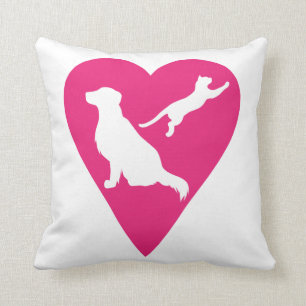Hunde-und Katzen-Herz Kissen